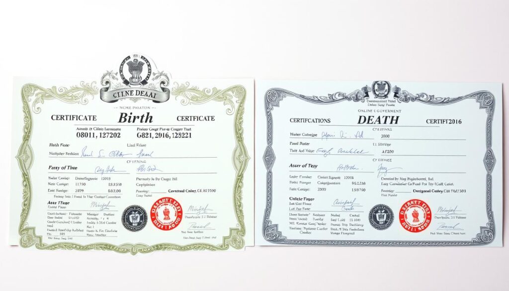 online birth and death certificate